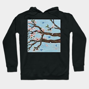 almond tree branches in bloom Hoodie